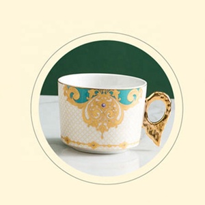 Angel wings Gold Classic Fashion Pattern Couple <b>Tea</b> <b>Cup</b> Coffee <b>Cup</b> with <b>Cups</b> and <b>Saucers</b> - Product Image 6