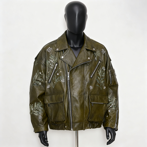 <span class=keywords><strong>Giacca</strong></span> Invernale Vintage in Pelle PU Rossa Personalizzata con Design Frontale Luccicante con <span class=keywords><strong>Paillettes</strong></span>, Lussuosa ed Ecologica per <span class=keywords><strong>Uomo</strong></span> - Product Image 4