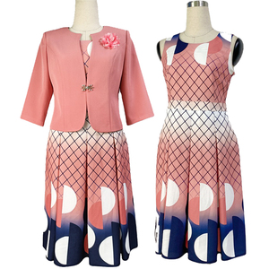 Conjunto de 2 Piezas, Ropa de Iglesia Rosa para Mujer, Vestido de Talla Grande, Ropa Femenina - Product Image 1