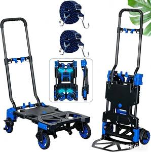 Chariot à main pliable à 4 roues, chariot à plateforme, chariot à main facile à transporter, chariot à roulettes personnalisable OEM pour le transport d'outils - Product Image 2