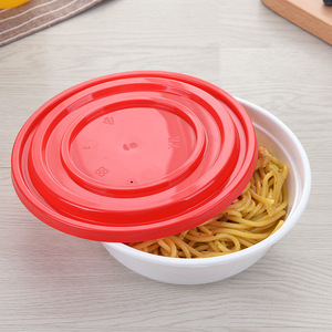 Disposable Round PP Bowls With Lid Microwave Safe Food Storage <b>Containers</b> For <b>Takeaway</b> Soup And Lunch - Product Image 5