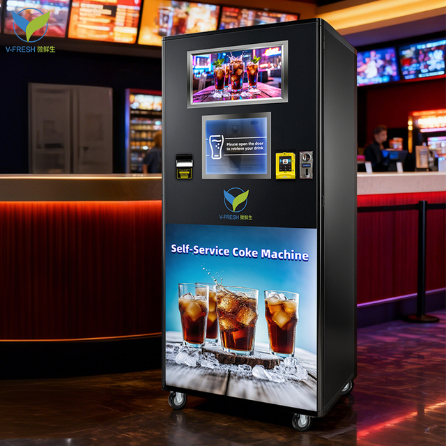 VFresh Factory Price Fully Automatic Customized Soda Drink Cola Dispenser Vending Machine SDK Touchscreen Multiple Payment