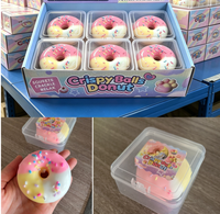 Donat Cokelat Renyah Berbentuk Cakar Kucing, Mainan Marshmallow Renyah dan Lembut, Mainan Pereda Kecemasan dan Stres dengan Suara