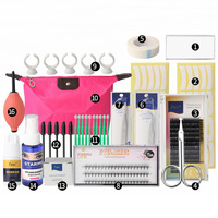 Kit d'entraînement professionnel pour extensions de cils, faux cils, maquillage, tête de mannequin, ensemble Ravi TH1090, portable, imperméable