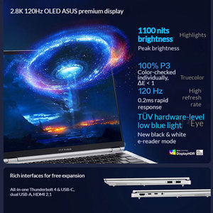 <span class=keywords><strong>Asus</strong></span> <span class=keywords><strong>VivoBook</strong></span> Pro 16 16นิ้ว OLED 2.8K 32G 1TB SSD สำนักงานโลหะน้ำหนักเบา Ultra7แล็ปท็อปประสิทธิภาพสูงสีเงิน356H - Product Image 6