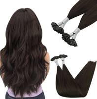 Extensions de cheveux humains pré-collées à la kératine, 100% cheveux humains bruts Remy, pleine longueur de la racine à la pointe