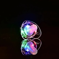 Sucette Jouet Lumineuse LED en Silicone Souple à Piles, Prix de Gros Nicro, Accessoire de Costume d'Halloween pour Fête