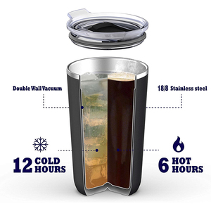 EE. UU. Almacén <span class=keywords><strong>IDEUS</strong></span> 20oz 304 Acero inoxidable a prueba de fugas Taza de café térmica Vaso aislado de acero inoxidable de grado alimenticio - Product Image 5