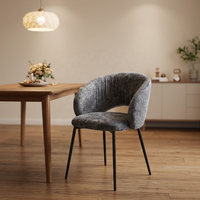 Fauteuil d'appoint en tissu touffeté à imprimé léopard, design ergonomique moderne pour salon, salle à manger, bureau à domicile, hôtel et parc