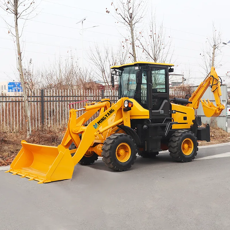 Tốc độ cao Trái Đất di chuyển máy móc 2 tấn 1500kg đa mục đích kỹ thuật backhoe máy xúc loader