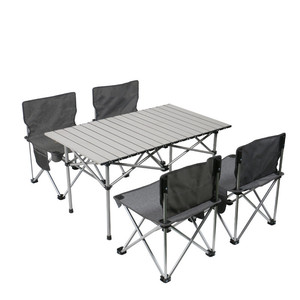 Outils de <span class=keywords><strong>Camping</strong></span> portables Table pliante d'extérieur ensemble de chaises Table de pique-nique en alliage d'aluminium - Product Image 1