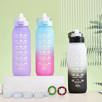 Bouteille d'eau créative parfumée populaire, en Tritan, sensation de luxe avec paille, grande capacité, bouteille d'eau élégante pour filles