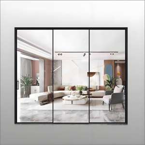 L'usine de cadres en aluminium fournit un système de cadres de portes coulissantes et de cloisons en verre pour le salon. - Product Image 1