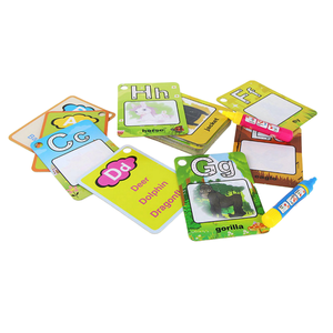 Libros mágicos de agua con bolígrafo, tarjetas reutilizables para colorear con agua, dibujo de 26 letras, palabras ABC para niños - Product Image 3