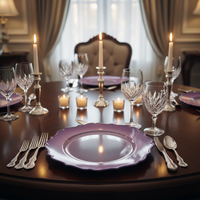 Assiettes de Présentation Personnalisées Pigmentées de 13 Pouces pour Mariages, Luxe, Durables, Réutilisables, pour Dîners, Anniversaires, Hôtels et Événements - Offre Spéciale