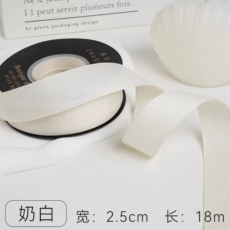 Milky white - width 2.5cm [length 18m ]