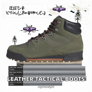 Bottes de randonnée pour hommes, chaussures tactiques en caoutchouc à la cheville, légères, pour l'hiver, chaussures d'extérieur, logo personnalisé - Product Image 2