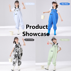 TOPIND Les enfants portent des vêtements une pièce imperméables Poitrine Enfants Waders pour jouer dans l'eau et pêcher - Product Image 5