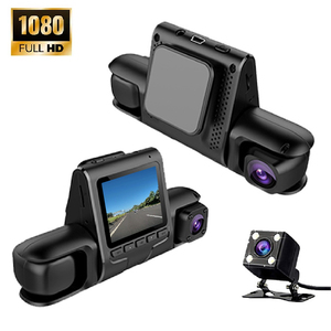 1080P <span class=keywords><strong>3</strong></span>-Objektiv-Fahrzeug-Dash-Cam <span class=keywords><strong>2</strong></span>-Zoll-IPS-Bildschirm WiFi-Auto-DVR-Recorder Video-Dashcam-Camcorder Dreiwege-Kamera Dreikanal-DVR - Product Image 1