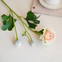 W-A0189 Bunga Simulasi Berkualitas Tinggi Real Touch 2-Kepala Ranunculus Peony Buatan untuk Dekorasi Ruangan
