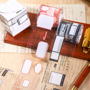 1 rollo de etiquetas de cinta PET, Serie de galería trasera, combinación básica, manual, decoración de base - Product Image 1