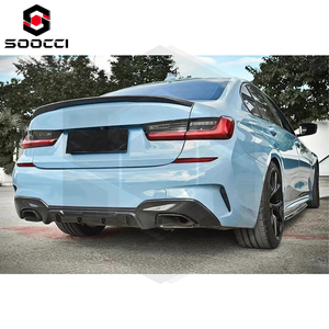 Difusor trasero de fibra de carbono estilo MP para <span class=keywords><strong>BMW</strong></span> Serie 3 <span class=keywords><strong>320i</strong></span> 325i 330i <span class=keywords><strong>G20</strong></span> <span class=keywords><strong>2019</strong></span> + divisor de labios de parachoques trasero alerón inferior - Product Image 6