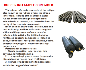 Airbag gonflable <span class=keywords><strong>en</strong></span> <span class=keywords><strong>caoutchouc</strong></span> Offre Spéciale forme ovale pont <span class=keywords><strong>de</strong></span> <span class=keywords><strong>dalle</strong></span> <span class=keywords><strong>de</strong></span> faisceau préfabriqué airbag d'ingénierie <span class=keywords><strong>de</strong></span> Construction formant des pores - Product Image 2