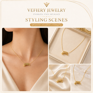 Collier moderne en acier inoxydable pour femmes - Product Image 2