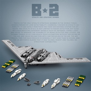 Reoprix 33038 mattoni di aeroplano militare B-<span class=keywords><strong>2</strong></span> spirito Stealth Bomber modello di alta-dettaglio Kit di costruzione per collezionisti giocattolo - Product Image 3