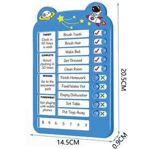 新しいプラスチック製のおもちゃカスタムキッズ時間管理トレーニングツールカードの自己統制時計教育玩具子供 - Product Image 4