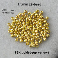 Perles en or 18 carats Au750 en gros pour la fabrication de bijoux