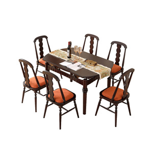American Style Solid Wood Dining <b>Table</b> Rectangle Combination Furniture For Dining Room - Product Image 3