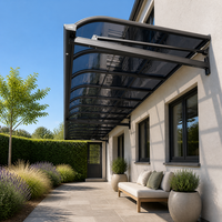 Kit de parasol en aluminium sur mesure, installation facile, toit en polycarbonate anti-corrosion, résistant au vent et à l'eau, pour jardins