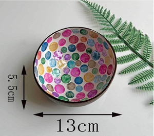 Nouveauté Bols de noix de coco multifonctionnels colorés à la mode pour la décoration de <span class=keywords><strong>salade</strong></span> - Product Image 5