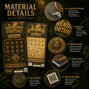 Cartes à gratter personnalisées à double face, billets de tombola en papier, billets de loterie à gratter pour <span class=keywords><strong>les</strong></span> tirages de loterie - Product Image 6