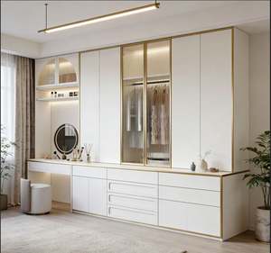 Customized Bedroom <b>Wardrobe</b> With Dressing Table Wooden <b>Wardrobe</b> With Dressing Table Customized <b>Wardrobe</b> Furniture Bedroom Set - Product Image 6