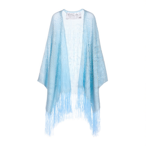 Cardigan a Rete Sottile 92x165cm con Frange, Copricostume Aperto sul Davanti - Product Image 2