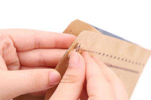 Sacchetto per Caffè YSH Ecologico in Carta Kraft con Cerniera, Valvola d'Aria, Sigillatura a Caldo, Fondo Piatto, Confezione Alimentare in Plastica PE - Product Image 3