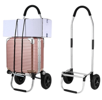 Chariot de courses pliable avec roues, sac de transport robuste, panier roulant amovible en tissu Oxford pour les voyages et l'usage quotidien