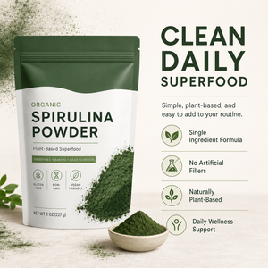 Poudre de spiruline biologique à marque privée avec 500 mg d'<span class=keywords><strong>inuline</strong></span> et 5 milliards d'UFC de probiotiques pour améliorer l'immunité – Complément pour adultes - Product Image 3