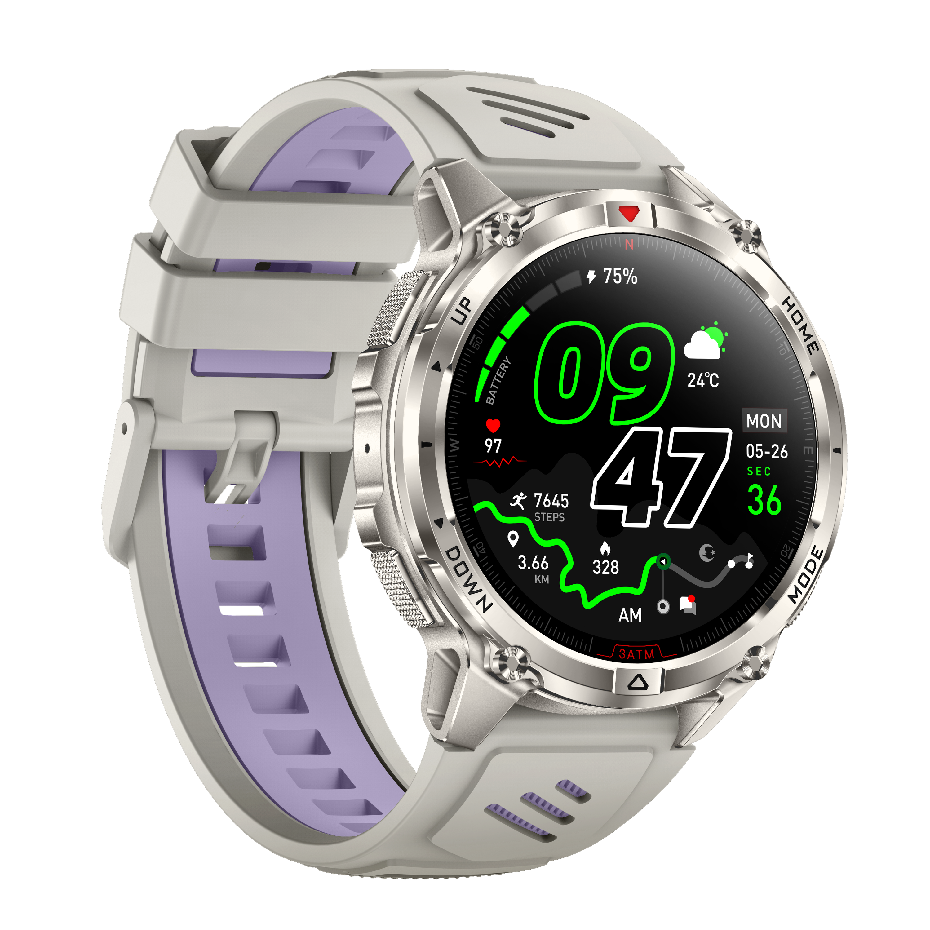 Grey purple dual color silicone