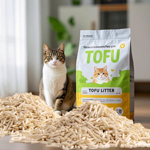 High-Density Absorbent <b>Cat</b> <b>Litter</b>, Biodegradable Flushable <b>Tofu</b> <b>Cat</b> <b>Litter</b> - Product Image 1