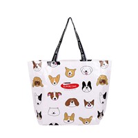 Sac fourre-tout réutilisable en tissu tissé argenté métallisé, écologique et recyclable, avec surface laminée imperméable, pour le shopping