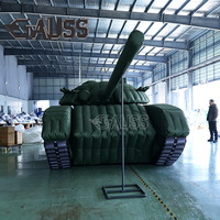 GAUSS T-73 Promotion Spéciale : Grand Tank Gonflable avec Impression UV et Pompe à Air Électrique pour Décoration Urbaine, Présentations et Expositions