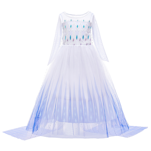 Robe de princesse Elsa décontractée pour filles d'été, costume en tulle avec cape de personnage de dessin animé, jupes et haut pour les fêtes, les anniversaires pour les enfants - Product Image 1