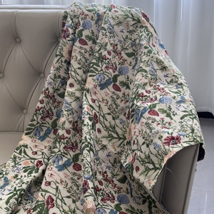Tela Jacquard para vestidos, patrón de jardín, poliéster, algodón, brocado, hilo tejido, tela teñida para tapiz, cortina, manta - Product Image 2