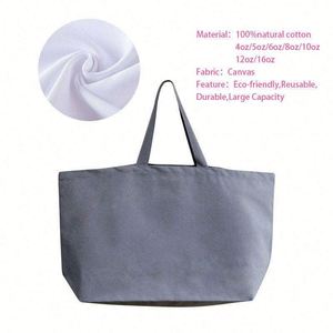 Lilalila Fashionable Recycled Cotton Canvas Tote Shopping <b>Bag</b> Custom with Logo Design - Product Image 4