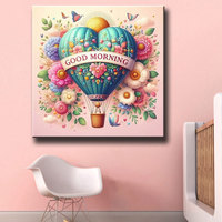 Ever Moment 5D DIY Diamond Art Painting Kit 2025 Desain Baru Balon Selamat Pagi Berbentuk Hati dengan Bunga ASF2938