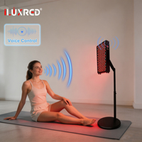Panneau de luminothérapie rouge professionnel ILUXRED pour tout le corps, commande vocale intelligente, 7 longueurs d'onde, 12 modes, infrarouge proche, avec support