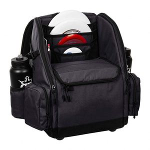 Muestra gratuita: Mochila para discos de golf con 20 compartimentos, dos bolsillos de almacenamiento profundos, para discos Commander, mochila para frisbee con botella. - Product Image 6